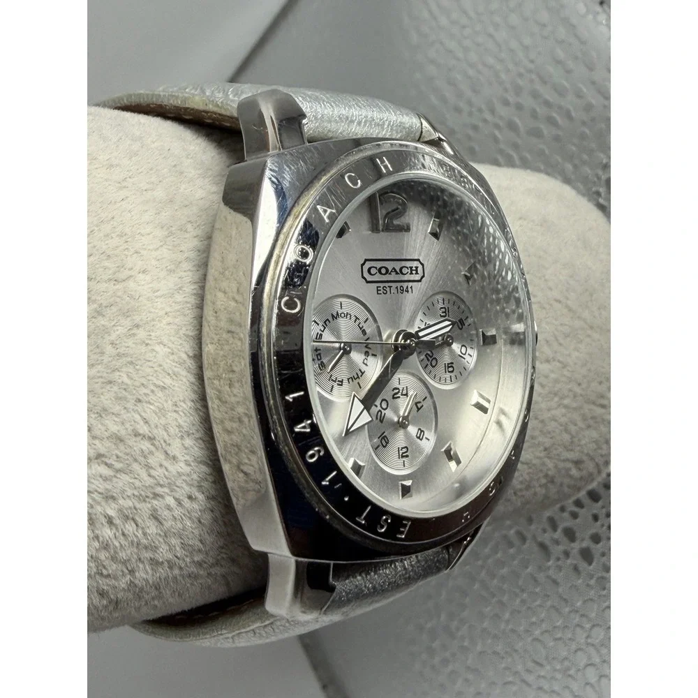 Coach ca433140444 New Battery Ladies Watch 39MM 7.25" Leather Band - Picture 3 of 12